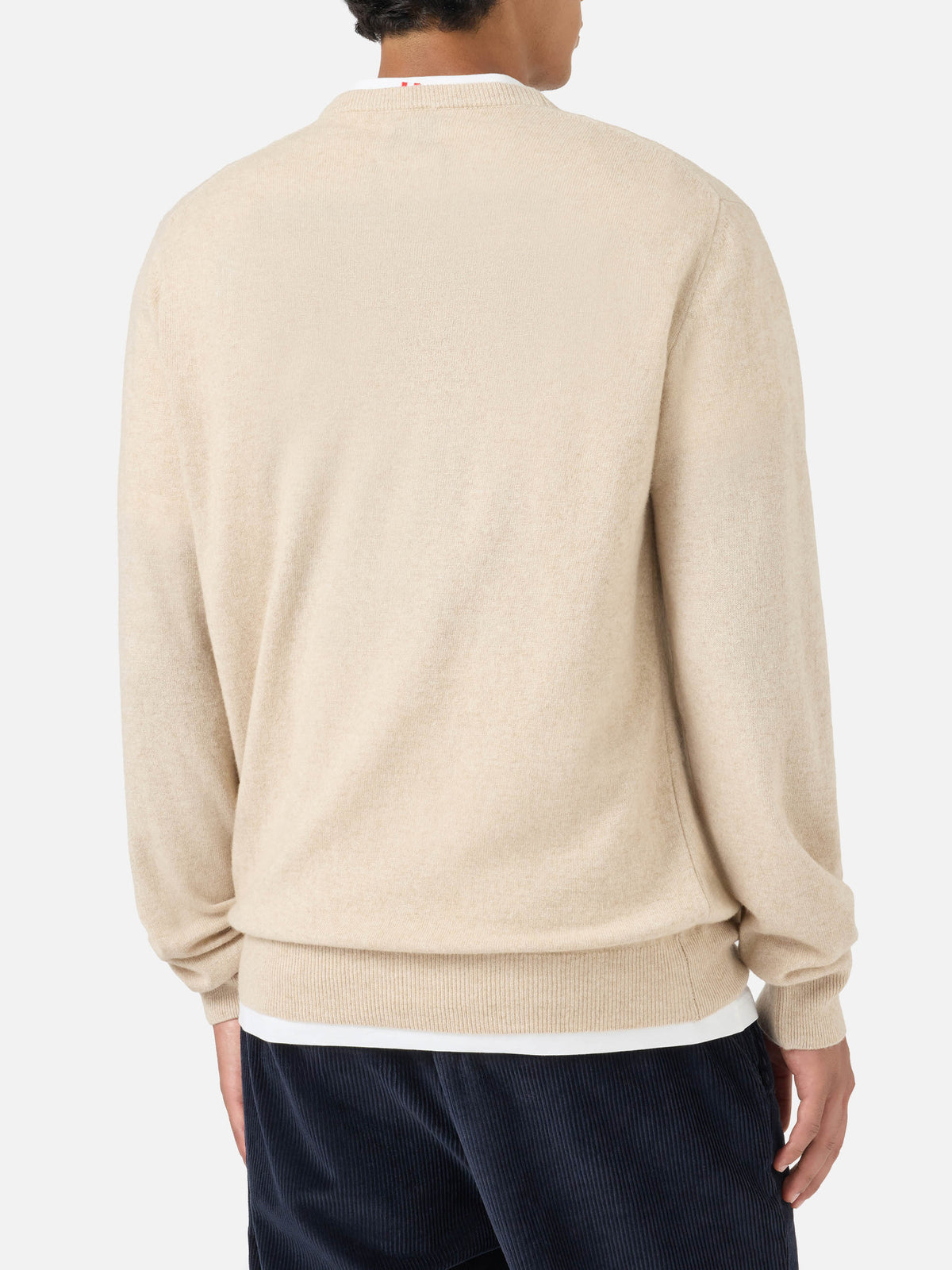 Pull en maille à col rond Heron Light en beige avec broderie Wall Street Money Sleep 