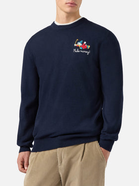 Crewneck sweater Heron Light with Uncle Scrooge embroidery | DISNEY SPECIAL EDITION