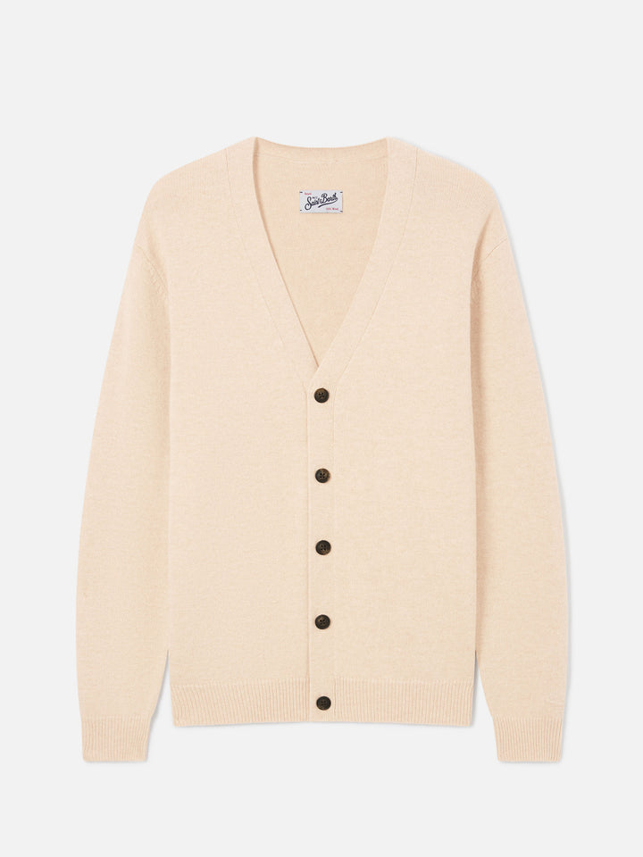 Beige Herrison wool cardigan