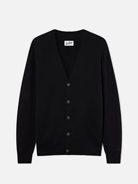 Schwarze Herrison Strickjacke aus Wolle 