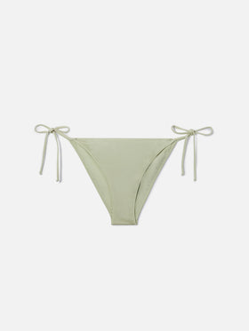 Virgo classic bikini bottoms in mint green glossy-finish fabric