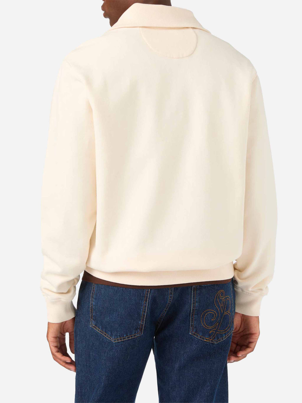 Cream Huntley cotton sweatshirt with SB Legacy monogram
