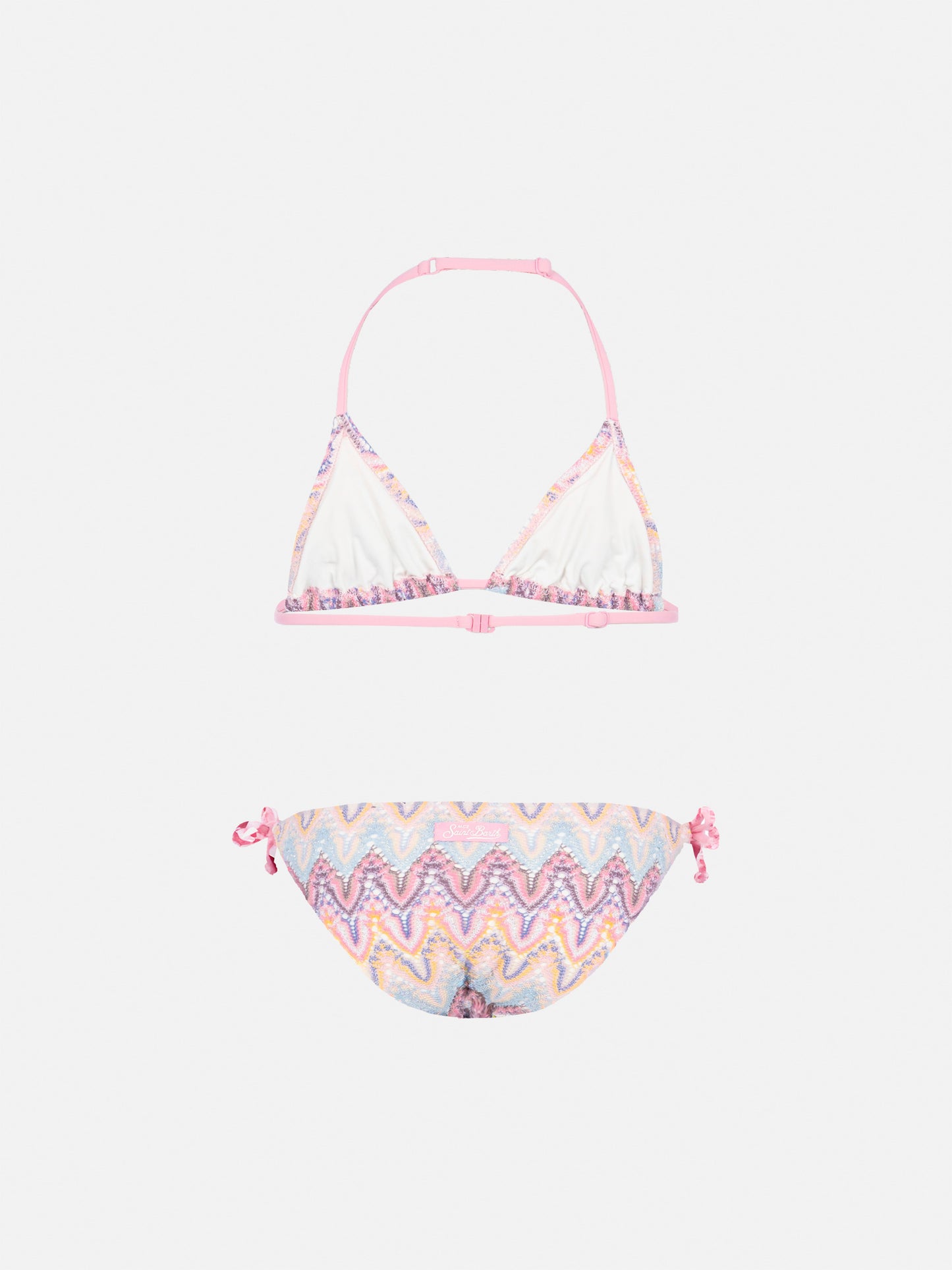 Holly classic triangle bikini in raschel fabric