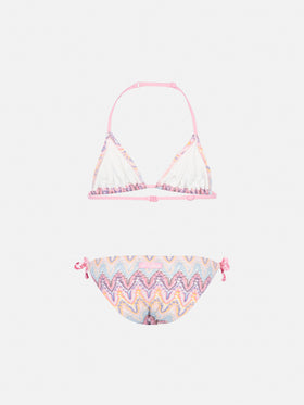 Holly classic triangle bikini in raschel fabric