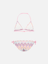 Holly classic triangle bikini in raschel fabric