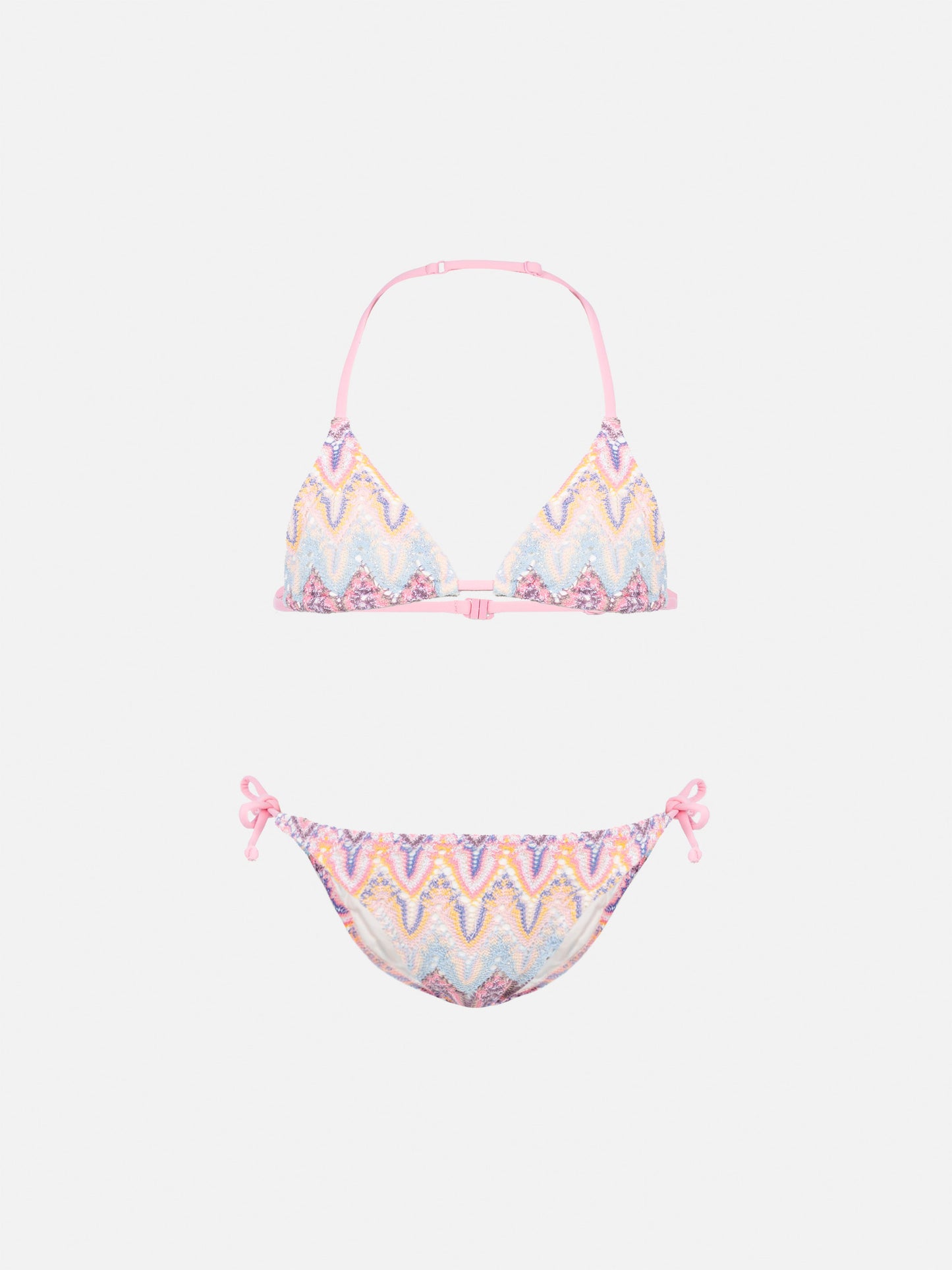 Holly classic triangle bikini in raschel fabric
