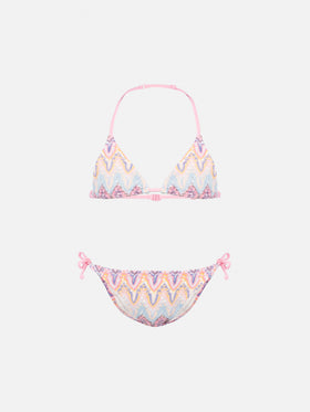 Holly classic triangle bikini in raschel fabric