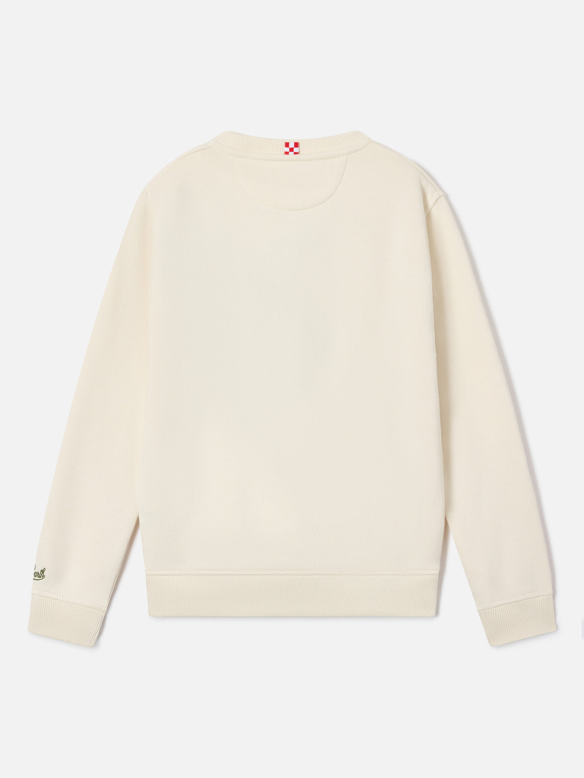 Sudadera Cream Hutton de mezcla de algodón con parche de esponja de dinosaurio | Special edition 