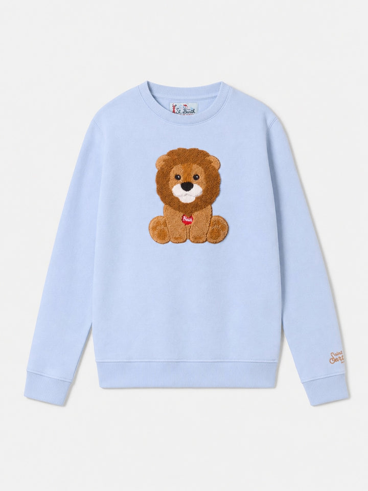 Felpa girocollo Hutton con patch leone Trudi in spugna| TRUDI SPECIAL EDITION