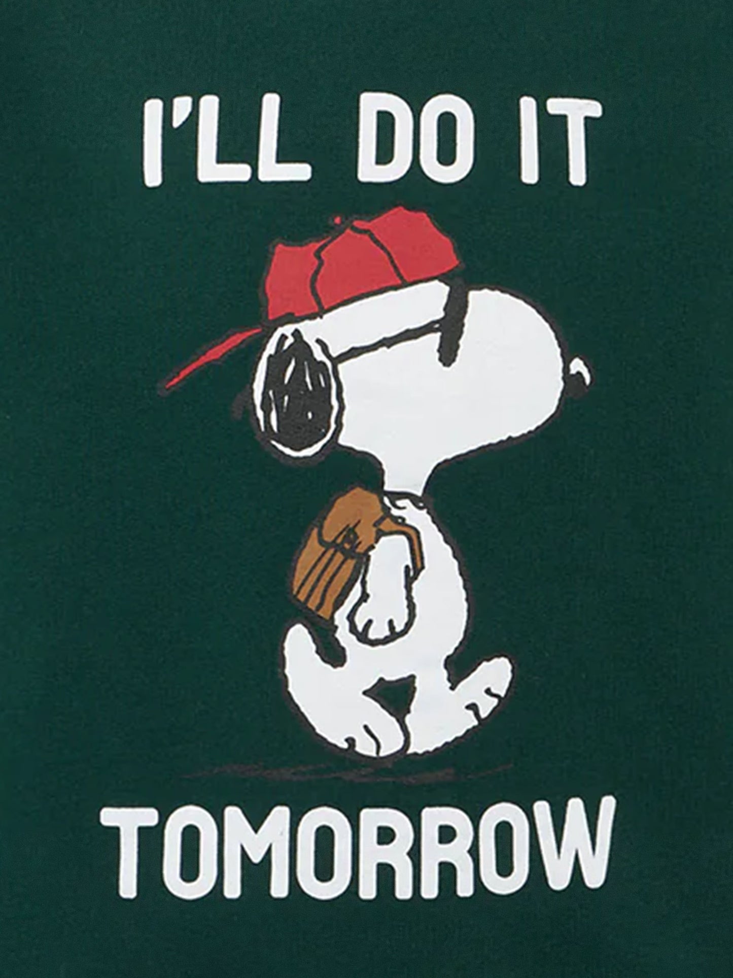 Grünes Jungen-Sweatshirt mit Rundhalsausschnitt und Snoopy-Aufdruck | SNOOPY PEANUTS™ SONDEREDITION