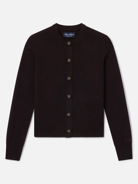 Maglione Sierra in cashmere marrone scuro