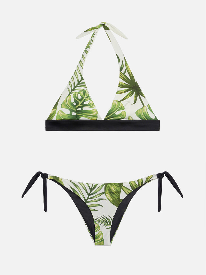 Bikini a triangolo Joanne Ines con stampa tropicale