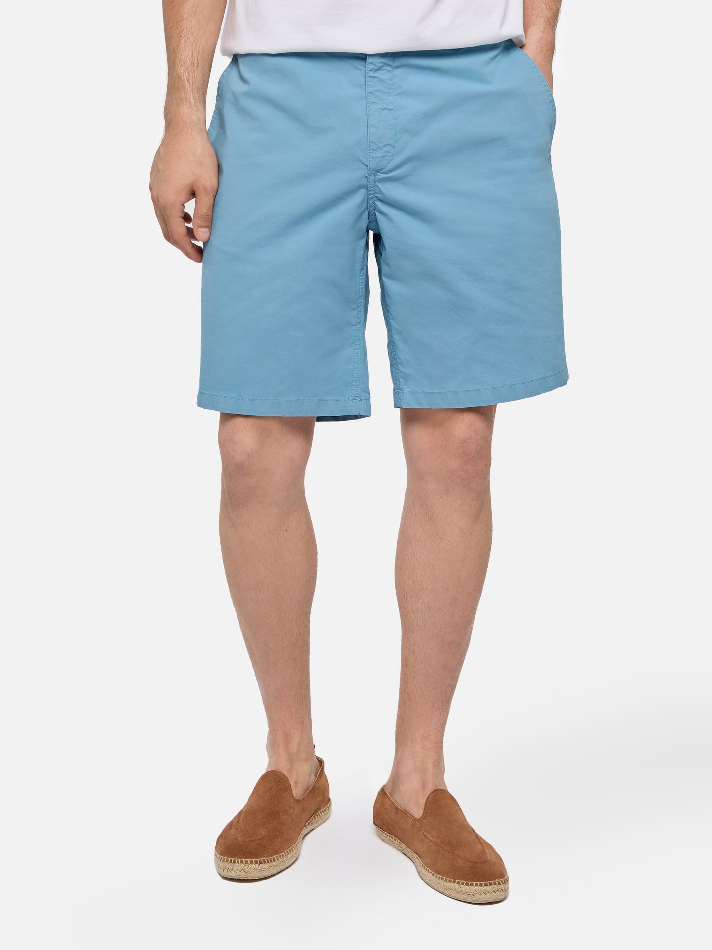 Dusty blue cotton bermuda shorts Ischia