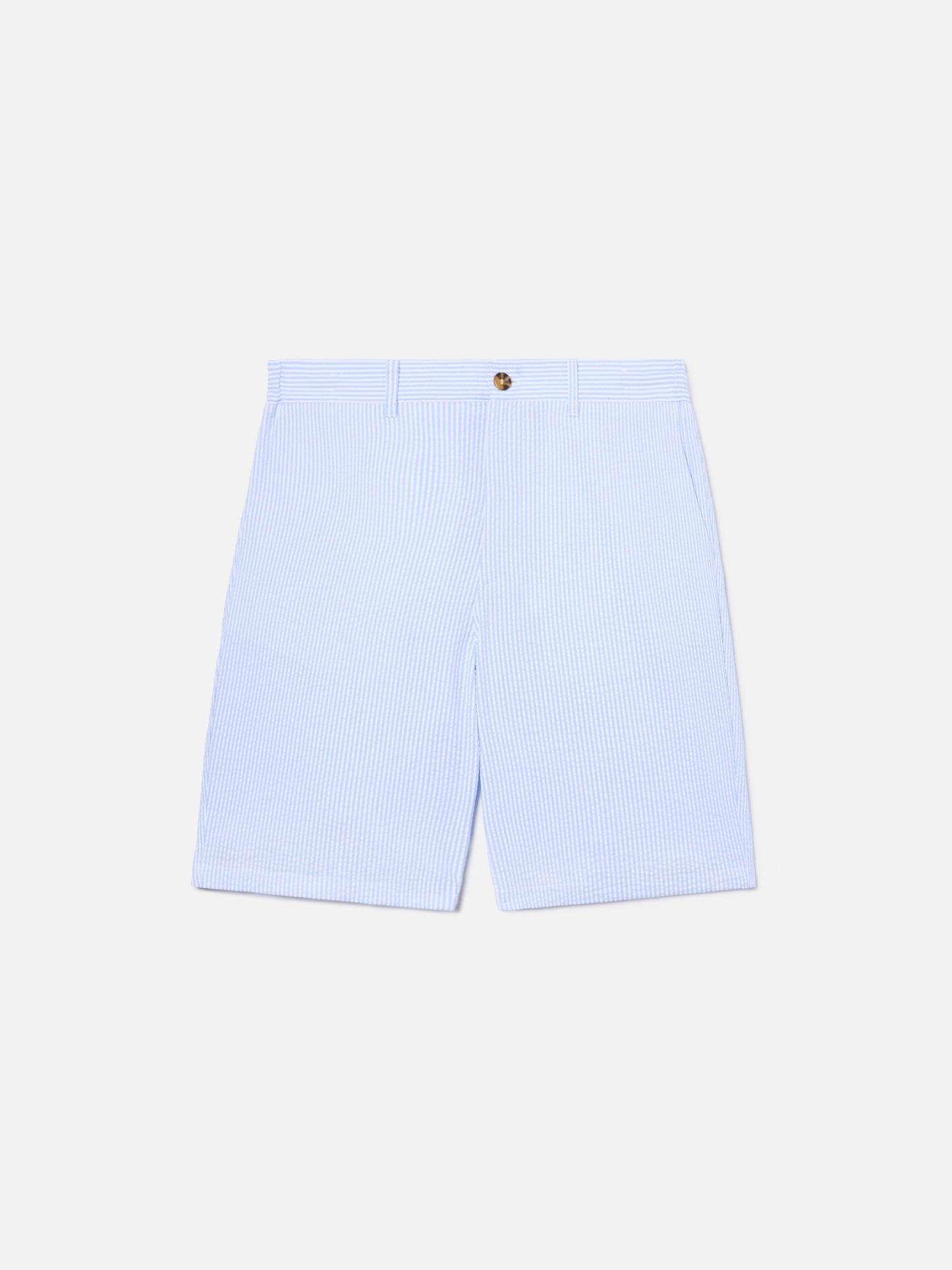 Light blue Ischia bermuda shorts in striped seersucker
