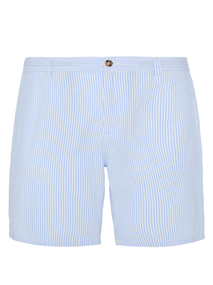 Light blue striped cotton bermuda shorts Ischia - MC2 Saint Barth