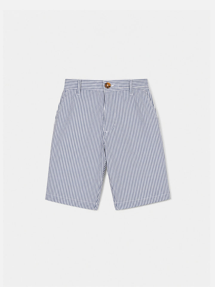 Boy seersucker bermuda shorts Ischia Jr