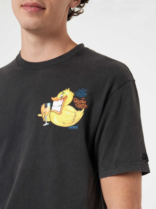 Man vintage cotton t-shirt Jack with Ducky Cryptopuppets print | CRYPTOPUPPETS SPECIAL EDITION