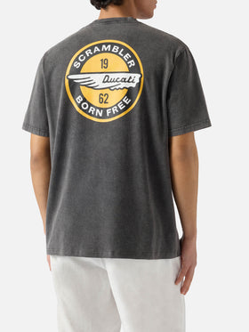 Black Jack t-shirt with Ducati Scrambler print | Special Edition