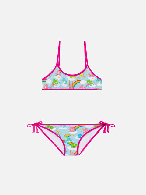 Girl bralette bikini with bears and rainbows | CARE BEARS SPECIAL EDITION - MC2 Saint Barth