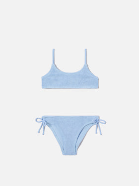 Jaiden light blue crinkle bikini