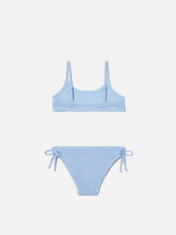 Jaiden light blue crinkle bikini