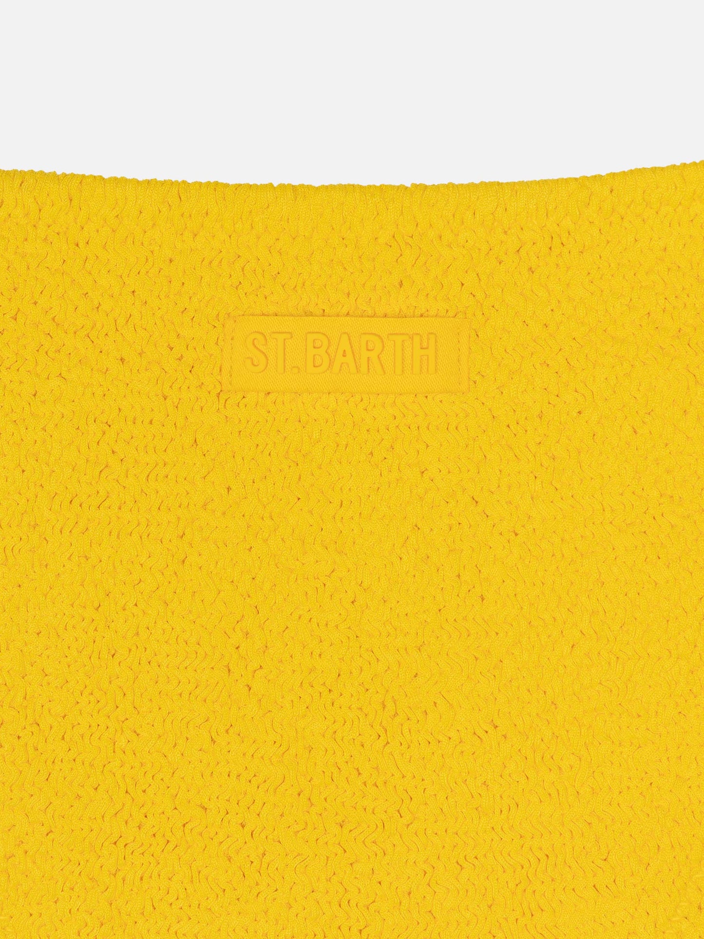 Bikini bralette Jaiden in crinkle giallo