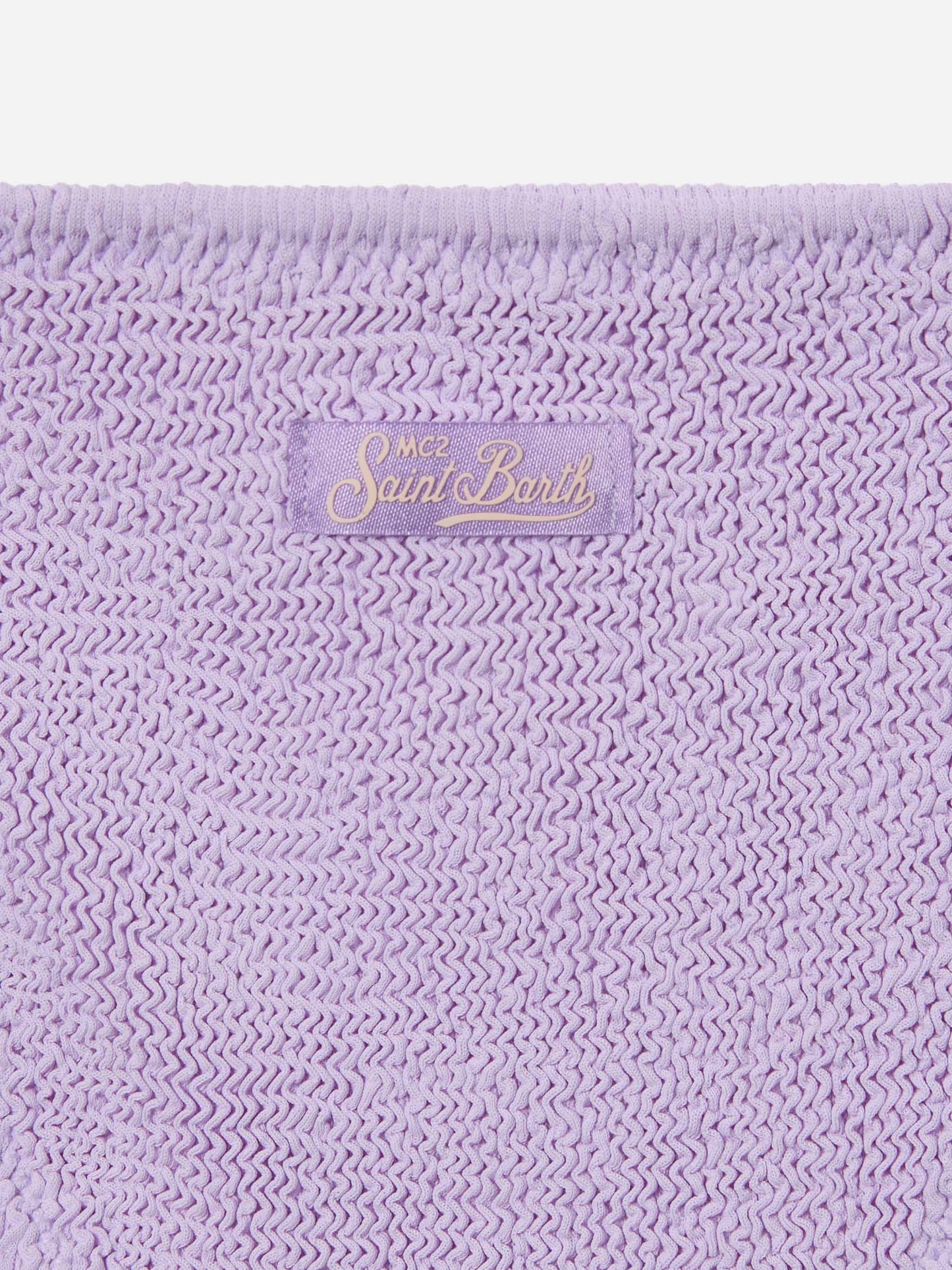 Bikini Jaiden lilla in tessuto crinkle