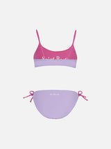 Bikini a bralette double face da bambina Jaiden