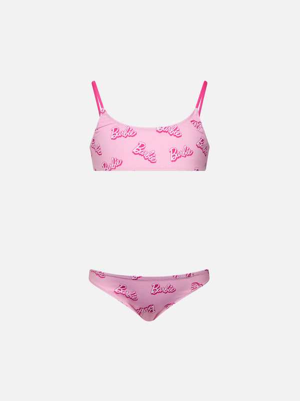 Rosafarbener Bralette-Bikini Jaiden für Mädchen mit Barbie-Logo-Print| BARBIE-SONDEREDITION