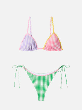 Triangel-Bikini Janet Marielle mit Vichy-Karo-Muster