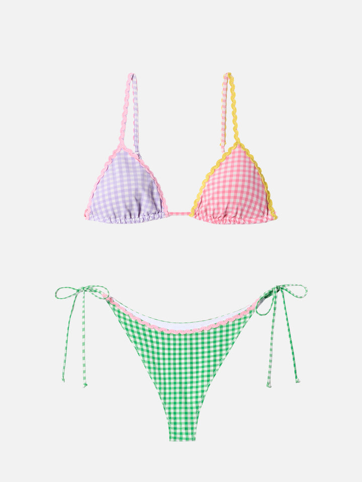 Triangle bikini Janet Marielle with gingham print