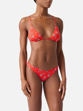 Bikini brassière en tissu froissé rose Naima Naomi 