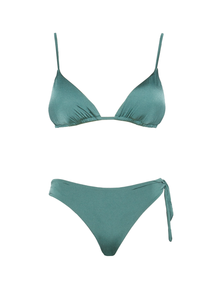 Sage green triangle bikini Janet Loren