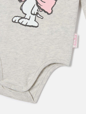 Body Jacques couleur crème en coton biologique avec imprimé Snoopy | Special edition 