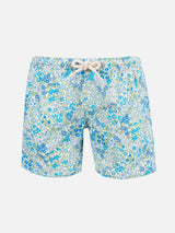 Boy mid-length Jean swim-shorts with Joanna Luise print | MADE WITH LIBERTY FABRIC