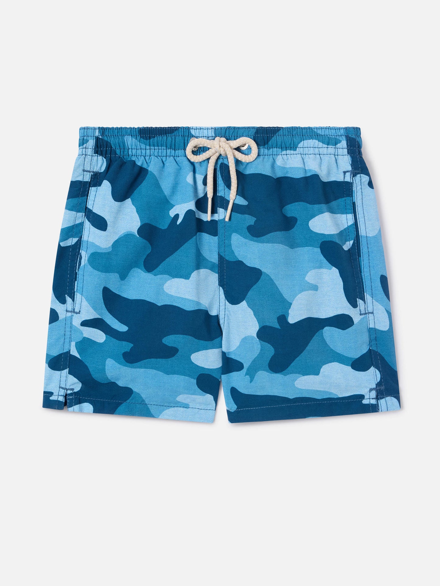 Short de bain garçon en jean de longueur mi-cuisse avec imprimé camouflage 