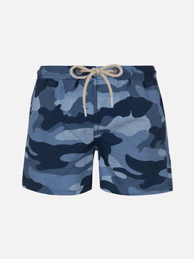 Costume da bagno da bambino di media lunghezza Jean con stampa mimetica