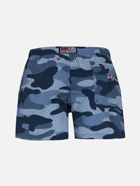 Costume da bagno da bambino di media lunghezza Jean con stampa mimetica