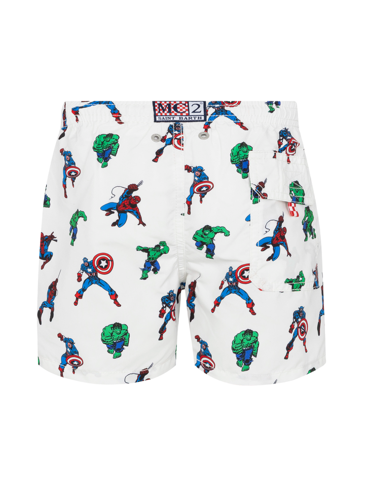 Costume mare Jean media lunghezza con stampa supereroi Marvel | MARVEL SPECIAL EDITION