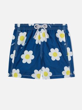 Costume da bagno da bambino con stampa margherite