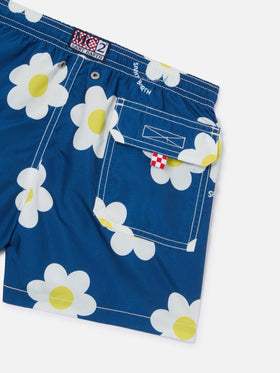 Costume da bagno da bambino con stampa margherite
