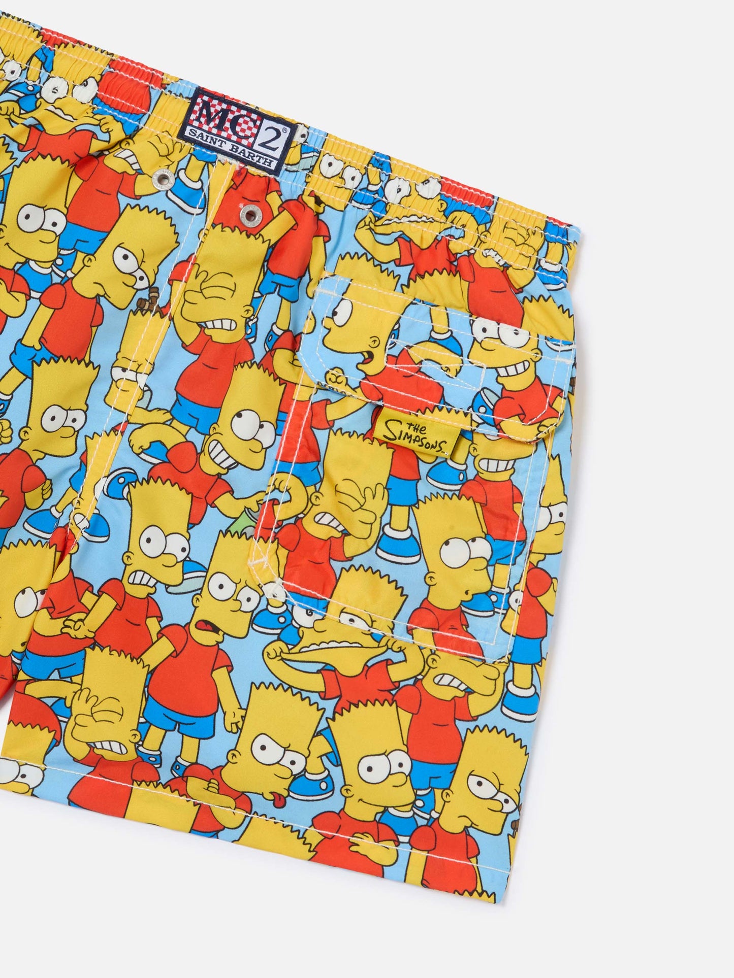 Short de bain garçon mi-long en jean avec imprimé Bart Simpson | THE SIMPSON SPECIAL EDITION 