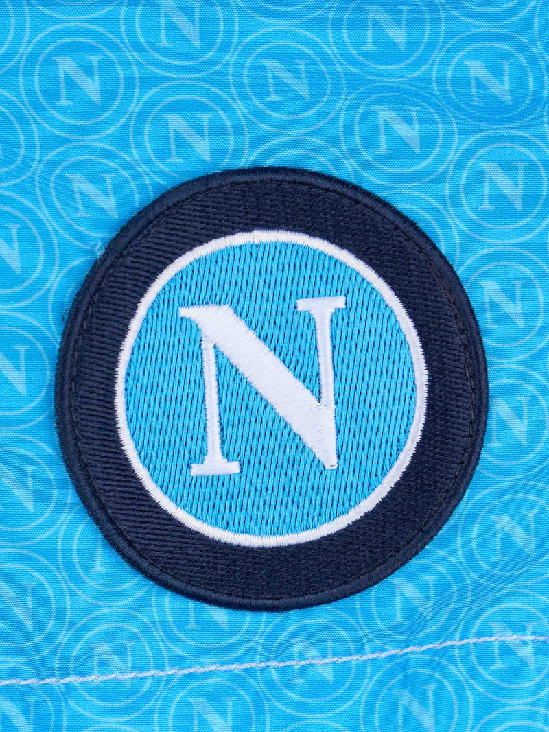 Jean mid-length swim shorts with Napoli print and patch | SSC NAPOLI SPECIAL EDITION