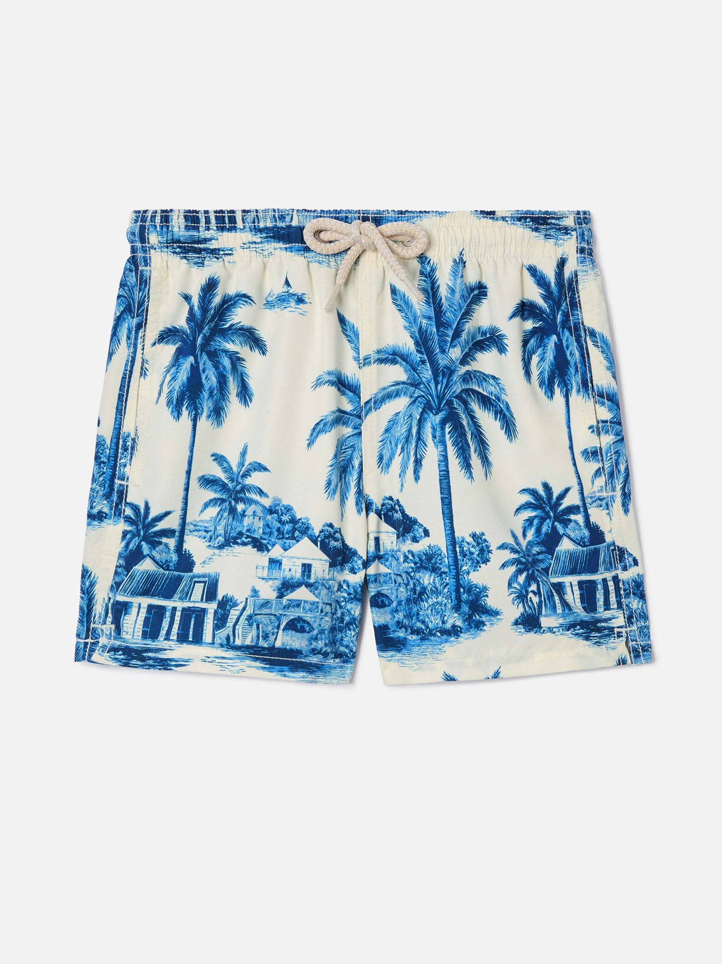 Costume Jean con stampa Toile de Jouy blu