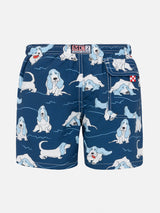 Basset Hound print Boy Swimshorts