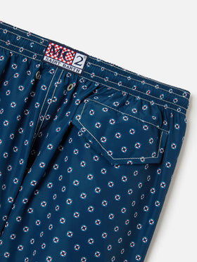 Jean Lighting swim shorts with Mini Life Saver all-over print