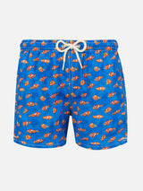 Badeshorts für Jungen aus leichtem Stoff mit Clownfisch-Print