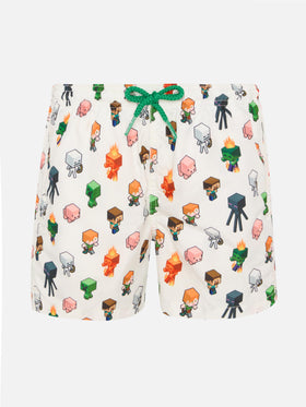 Jean Lighting lightweight fabric swim shorts with Minecraft print | MINECRAFT SPECIAL EDITION
