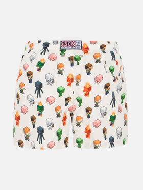 Jean Lighting lightweight fabric swim shorts with Minecraft print | MINECRAFT SPECIAL EDITION