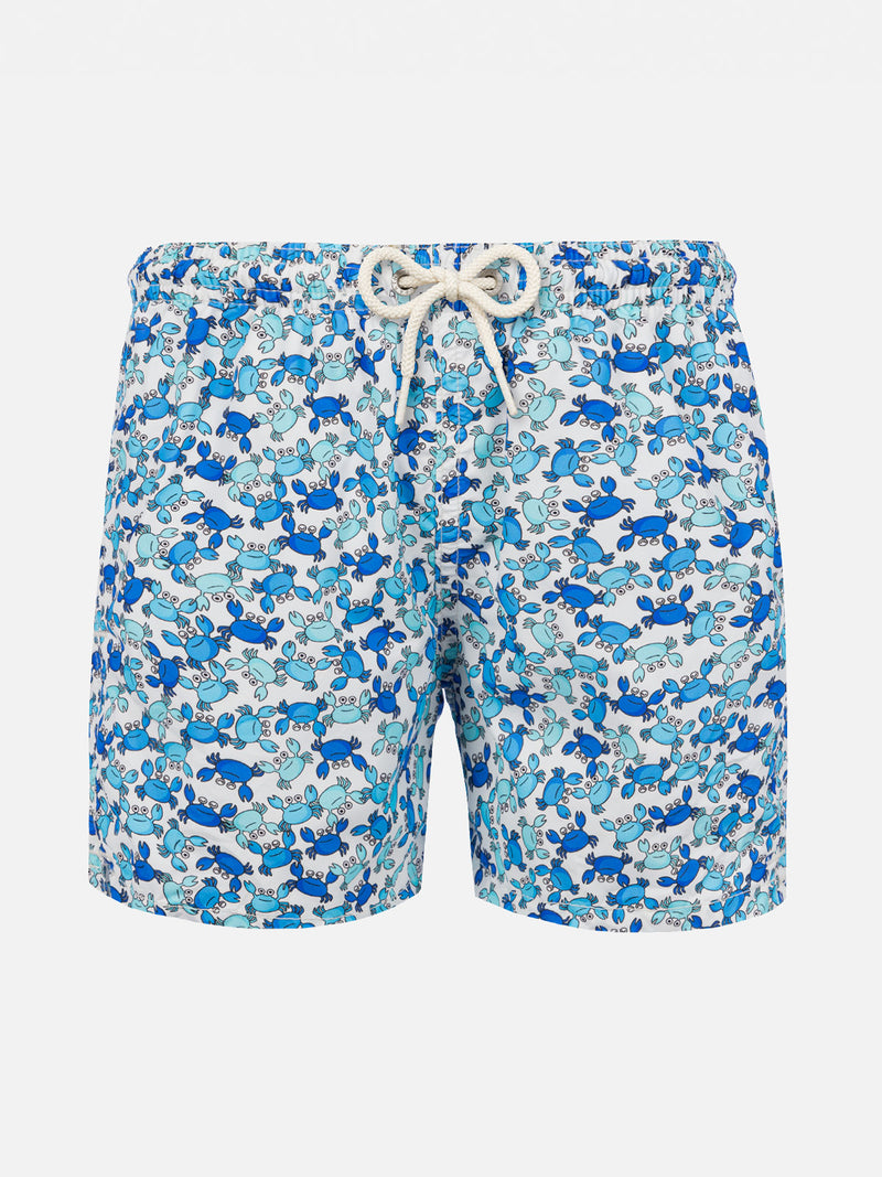 Boy swim shorts with crab print